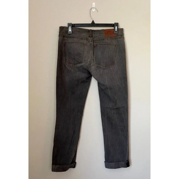 Lauren Ralph Lauren Womens Sz 4 Modern Straight Low Rise Cuffed Denim Gray Jeans - Picture 2 of 16